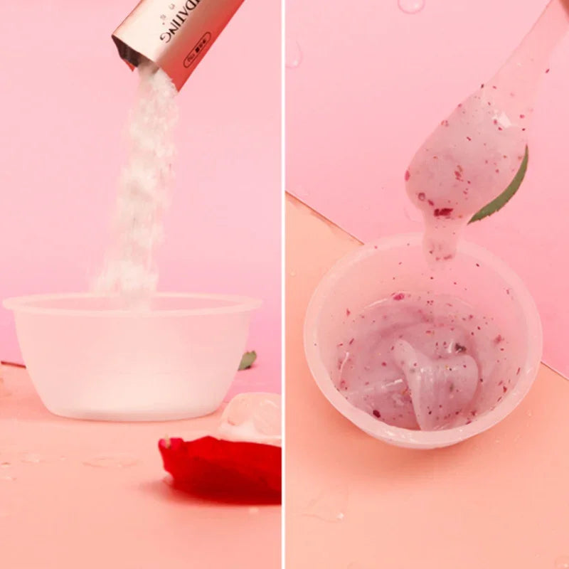 Masque Visage Jelly Rose Collagène – Éclat, Hydratation & Teint Unifié | Soin Pro SPA à la Maison