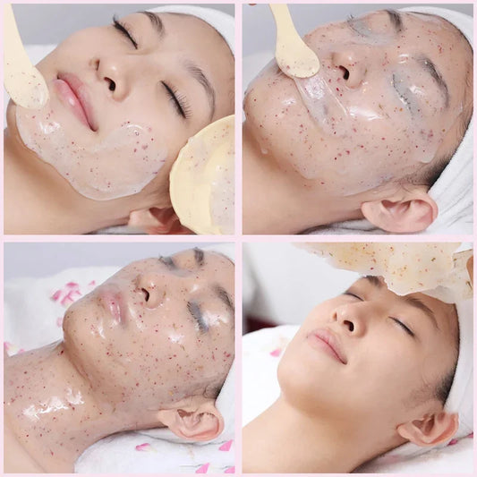 Masque Visage Jelly Rose Collagène – Éclat, Hydratation & Teint Unifié | Soin Pro SPA à la Maison