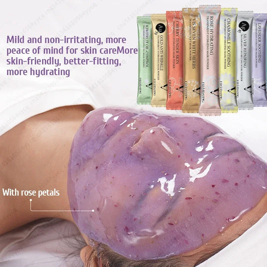 Masque Visage Jelly Rose Collagène – Éclat, Hydratation & Teint Unifié | Soin Pro SPA à la Maison
